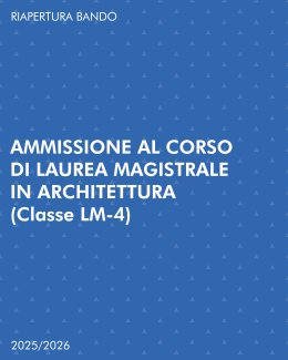 Locandina bando Architettura