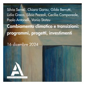 Locandina dell'evento Cambiamento climatico e transizioni: programmi, progetti, investimenti